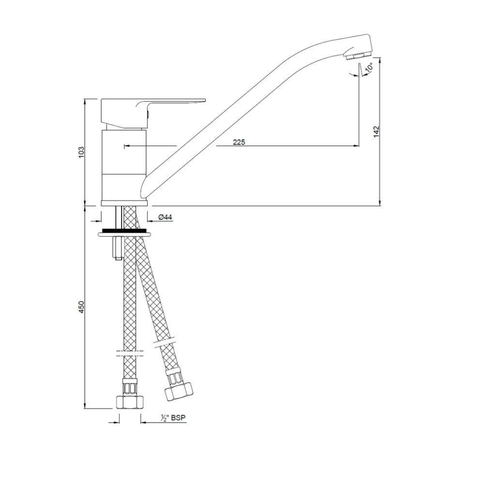 Ornamix Prime Chrome Table Mounted 1 Lever Sink Mixer Jaquar