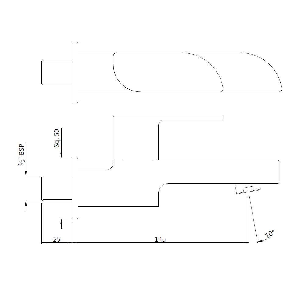 Alive Angular Bib Cock With Areator And Wall Flange Jaquar 1080