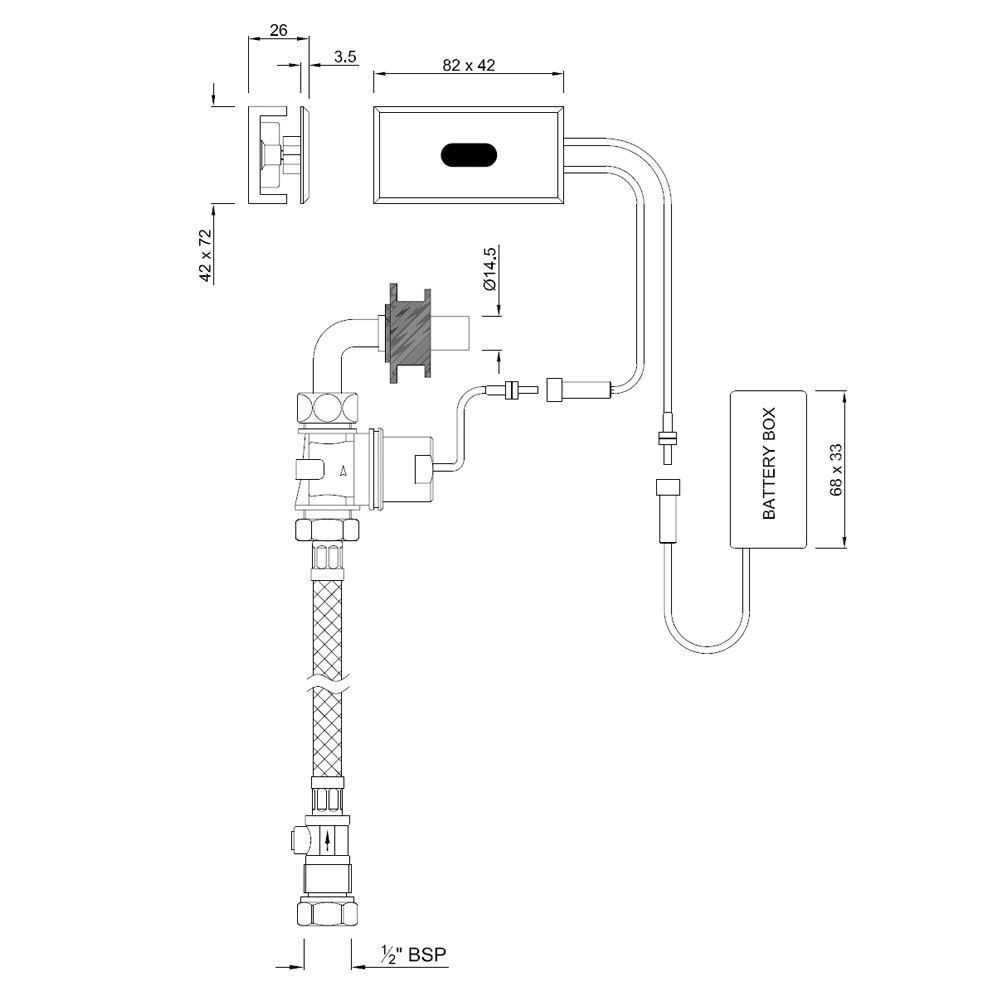 Sensotronic Urinal Sensor Automatic Toilet Flush By Jaquar