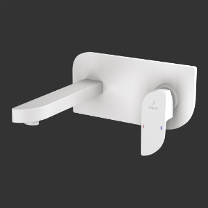 Picture of Exposed Part Kit of Single Lever Basin Mixer Wall Mounted - White Matt
