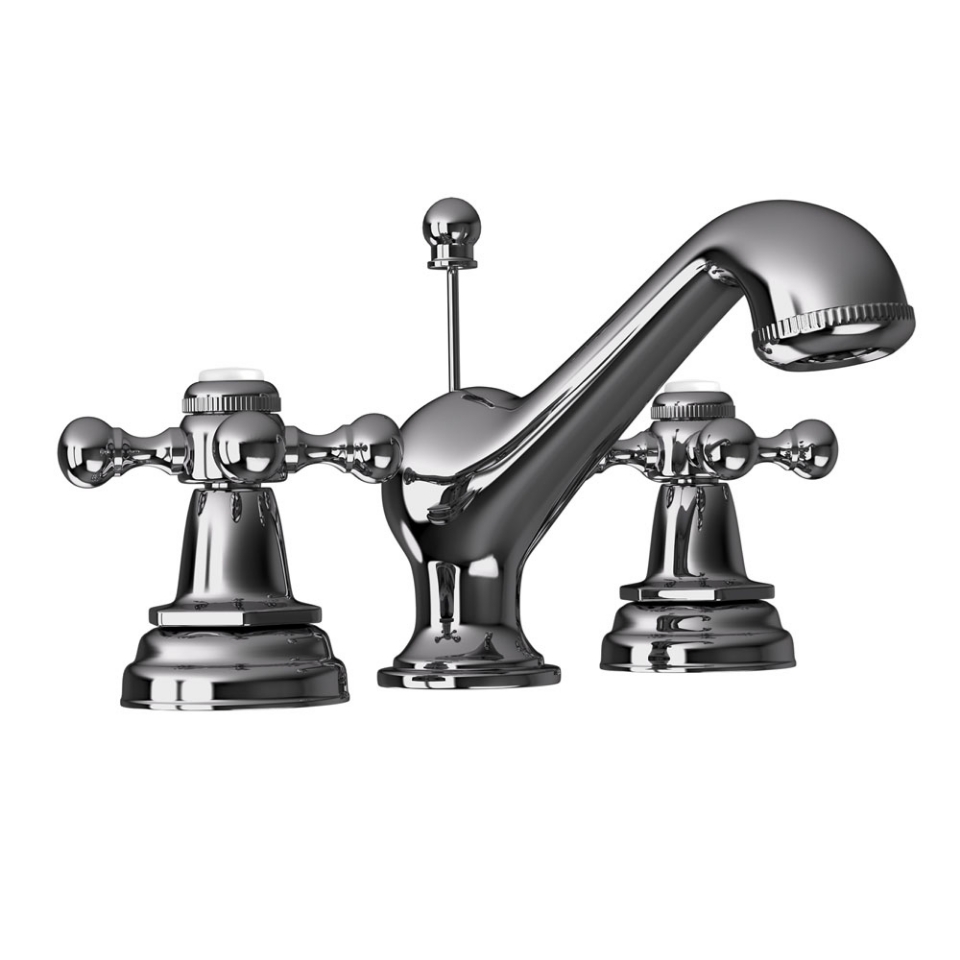 Picture of 3-Hole Basin Mixer - Black Chrome