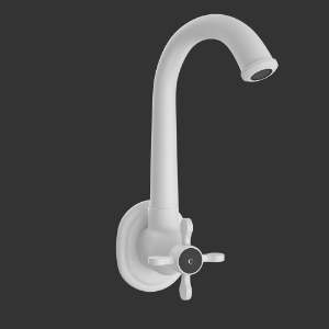 Picture of Sink Cock with Regular Swinging Spout - White Matt