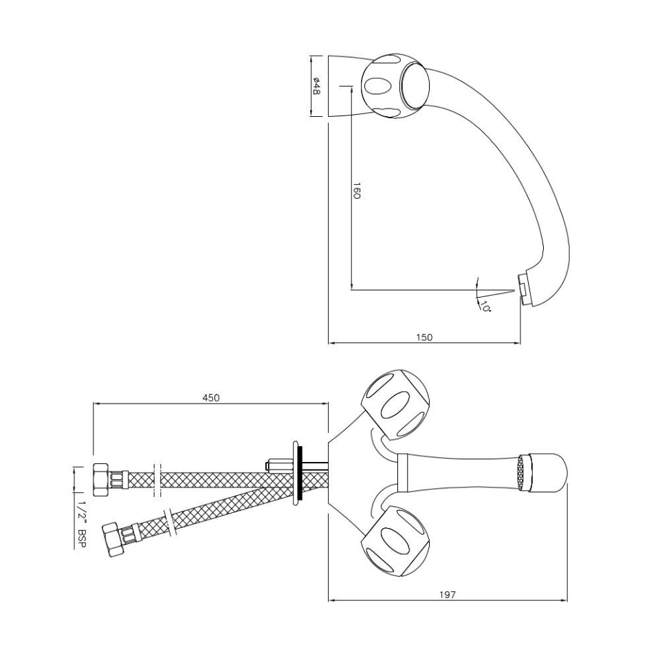 Clarion Extended Swinging Spout Sink Mixer Sink Mounted Jaquar
