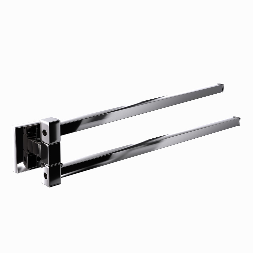 Kubix Prime Stainless Steel Swivel Twin Towel Rod(s) Jaquar
