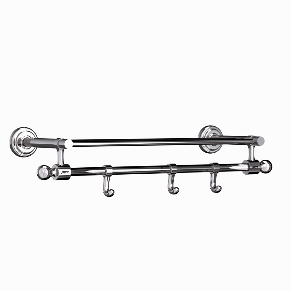 Queen's Bathroom Towel Rack with Lower Hanger | 450mm