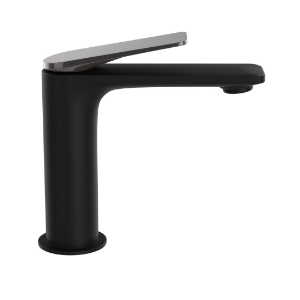 Picture of Single Lever Extended Basin Mixer - Lever: Black Chrome | Body: Black Matt