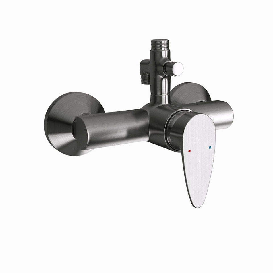 Picture of Single Lever Exposed Shower Mixer - Stainless Steel