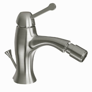 Picture of Single Lever 1-Hole Bidet Mixer with Popup Waste System - Stainless Steel