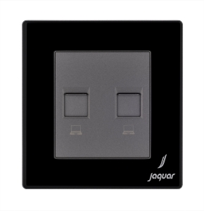 Picture of Double Computer Socket - Black