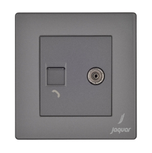Picture of Television & Telephone Socket - Grey