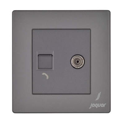 Picture of Television & Telephone Socket - Grey