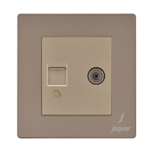 Picture of Television & Telephone Socket - Gold