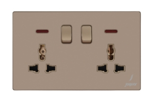 Picture of 13A Universal Switched Socket With Indicator - Gold