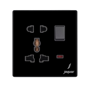 Picture of Universal Switched Socket With Indicator - Black