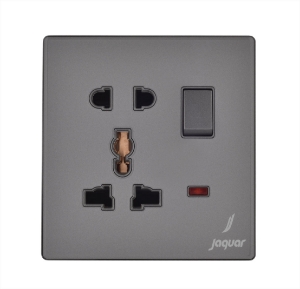 Picture of Universal Switched Socket With Indicator - Grey