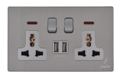 Picture of 13A Universal Switched Socket With Indicator With 2 Usb