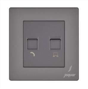 Picture of Telephone & Computer Socket - Grey