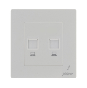 Picture of Double Computer Socket - White