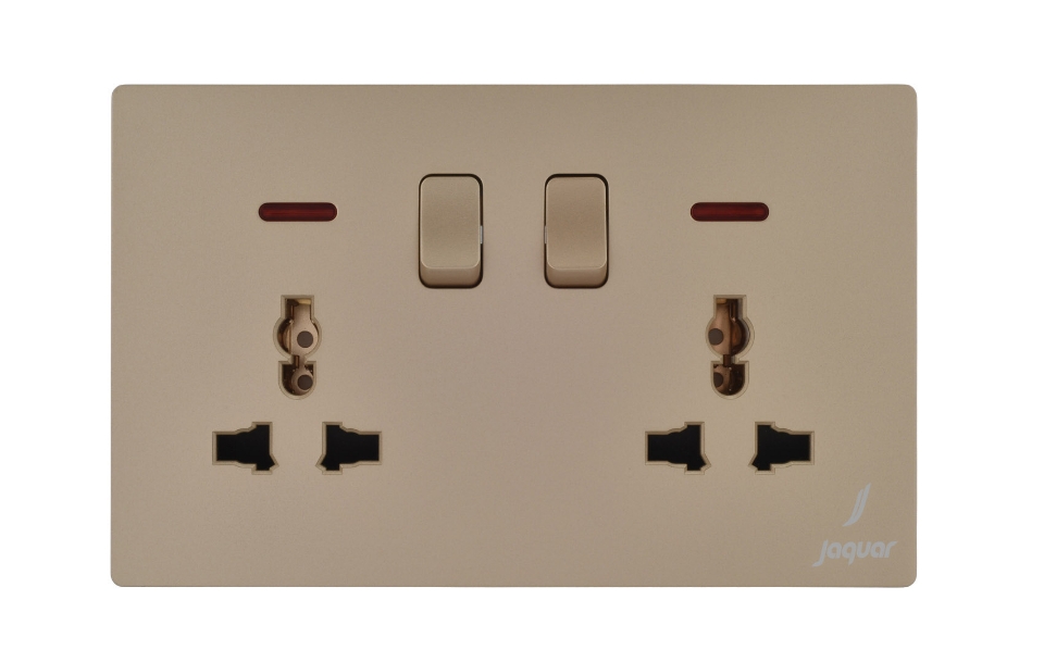 Picture of 13A Universal Switched Socket With Indicator - Gold