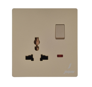 Picture of Universal Switched Socket With Indicator - Gold