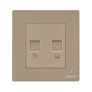 Picture of Telephone & Computer Socket - Gold