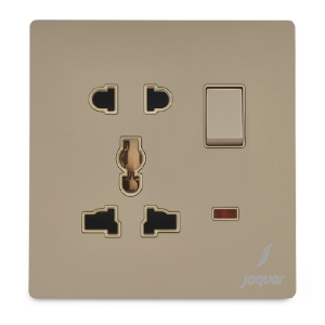 Picture of Two & Three Pins Universal Switched Socket - Gold
