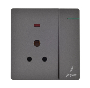 Picture of Three Pin Socket With Indicator And Big Switch - Grey