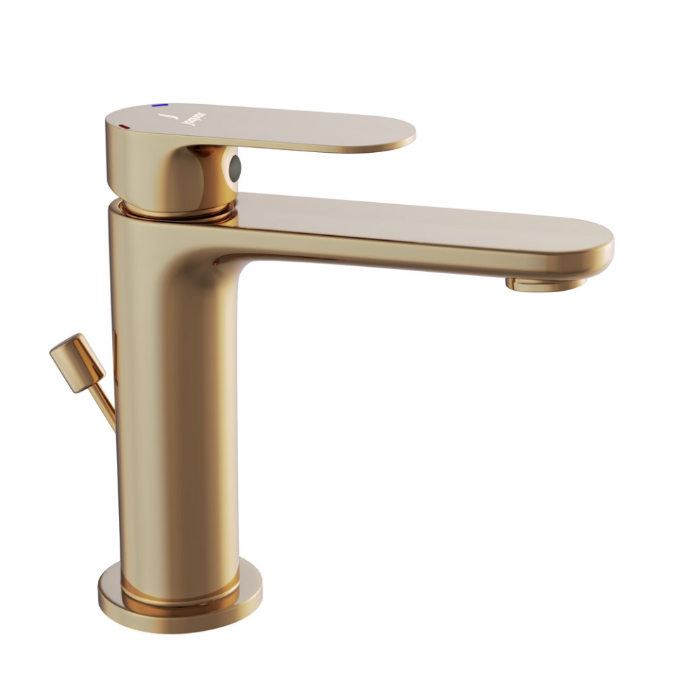 Picture of Single Lever Basin Mixer with Popup Waste -Auric Gold