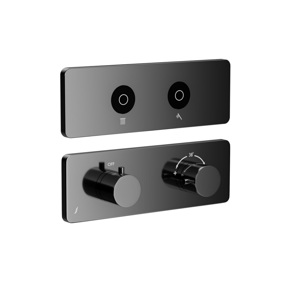 Picture of Exposed Part Kit of Cloud Touch Shower System - Black Chrome