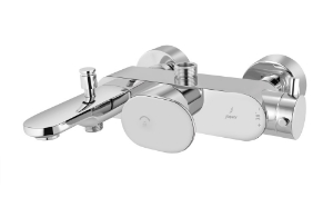 Picture of Exposed Thermostatic Bath & Shower Mixer 3-in-1  System - Chrome