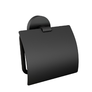 Picture of Toilet Roll Holder with Flap - Black Matt