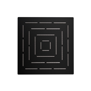 Picture of Square Shape Single Flow Maze Overhead Shower - Black Matt