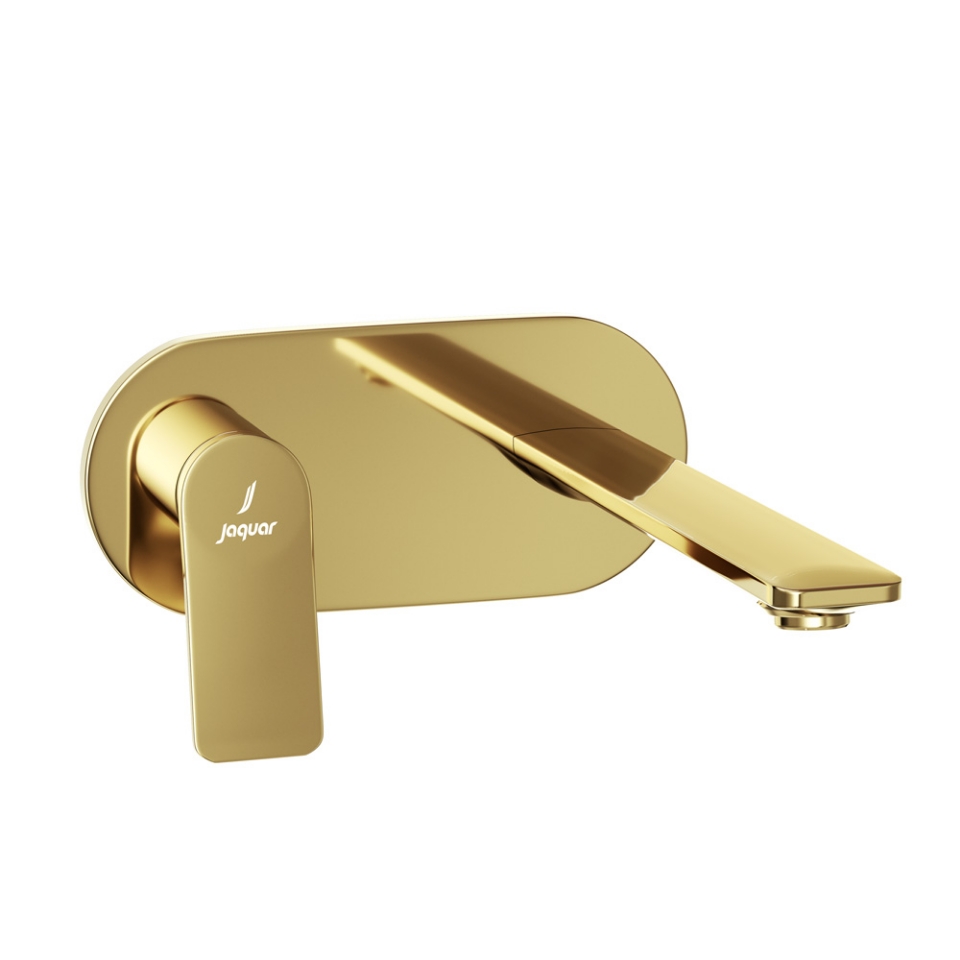 Picture of Exposed Part Kit of Single Lever Basin Mixer Wall Mounted - Gold Bright PVD