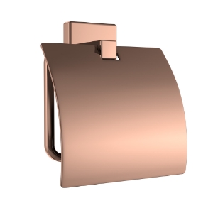 Picture of Toilet Roll Holder with Flap - Blush Gold Bright PVD