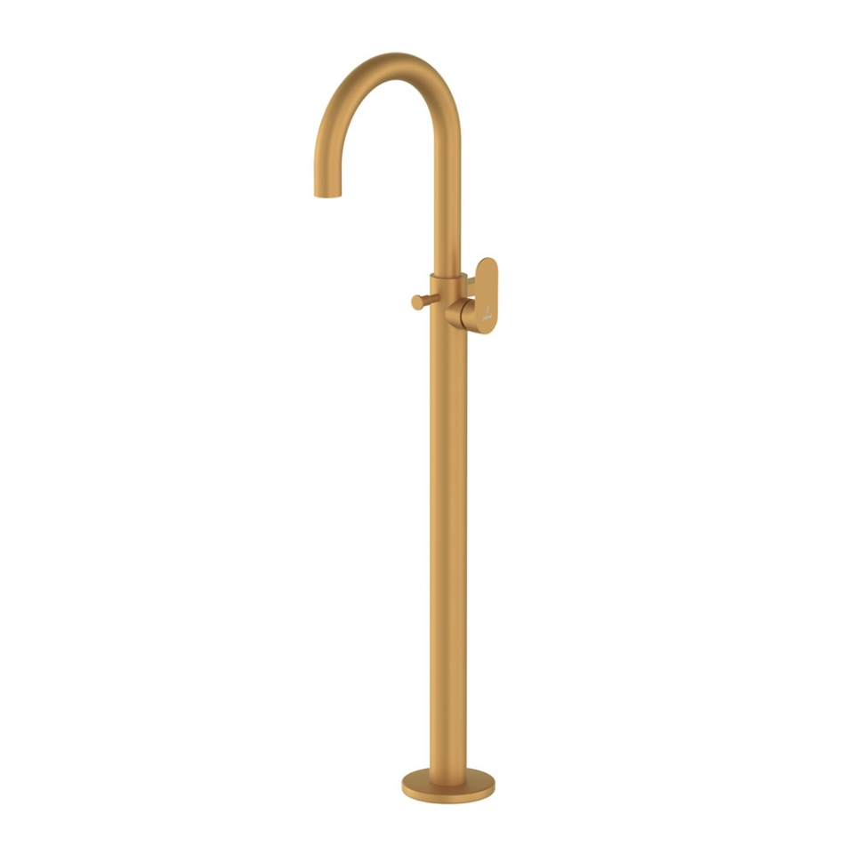 Picture of Exposed Parts of Floor Mounted Single Lever Bath Mixer - Gold Matt PVD