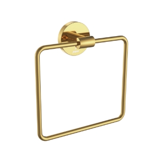 Picture of Towel Ring Square with Round Flange - Gold Bright PVD