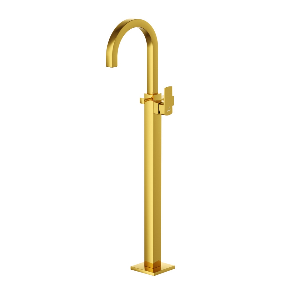 Picture of Exposed Parts of Floor Mounted Single Lever Bath Mixer - Gold Bright PVD