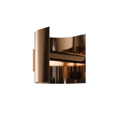 Picture of Light Wall Lamp D Shape with Diffuser in Auric Gold Finish