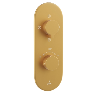 Picture of Aquamax Thermostatic Shower Mixer With 3-Way Diverter - Gold Matt PVD