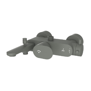 Picture of Exposed Thermostatic Bath & Shower Mixer 3-in-1  System - Graphite