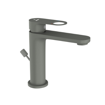 Picture of Single Lever Basin Mixer with Popup -Graphite