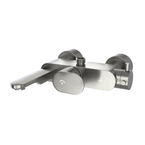 Picture of Exposed Thermostatic Bath & Shower Mixer - Stainless Steel