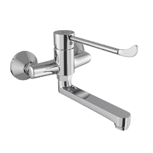 Picture of Single Lever Surgical Purpose Elbow Action Sink Mixer (Wall Mounted) - Chrome
