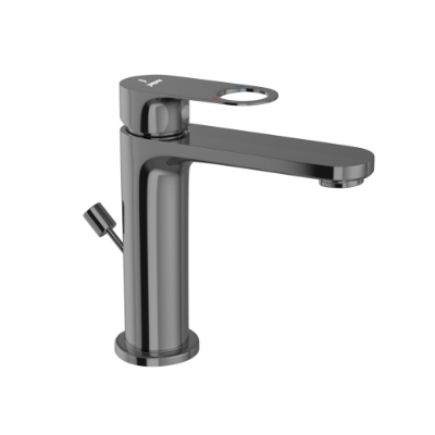 Picture of Single Lever Basin Mixer with Popup - Black Chrome