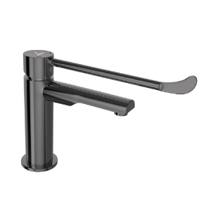 Picture of Florentine Prime Single Lever Surgical Purpose Elbow Action Basin Mixer - Black Chrome
