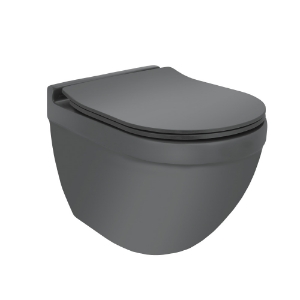 Picture of Rimless, Blind Installation Wall Hung WC - Grey Matt