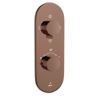 Picture of Aquamax Thermostatic Shower Mixer With 3-Way Diverter - Blush Gold PVD