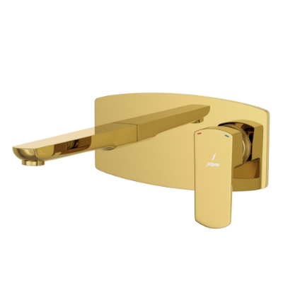 Picture of Exposed Part Kit of Single Lever Basin Mixer Wall Mounted - Gold Bright PVD