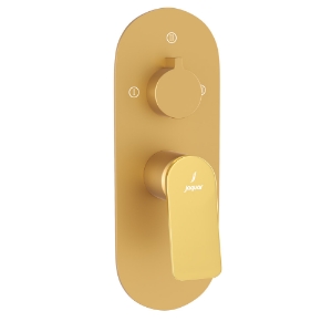 Picture of Aquamax Exposed Part Kit of Single Lever Shower Mixer with 3-way diverter -  Lever: Gold Bright PVD | Body: Gold Matt PVD
