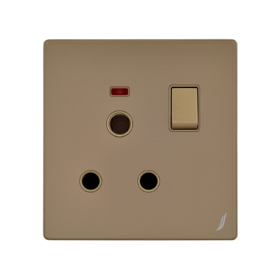 Picture of 16A Switched Socket With Indicator - Gold
